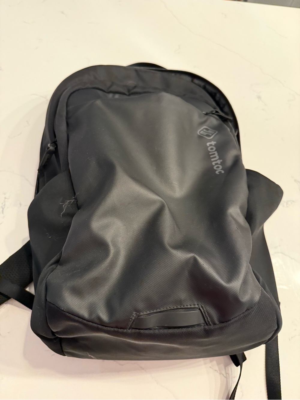 Tomtoc Black Everyday Tech Backpack for Men